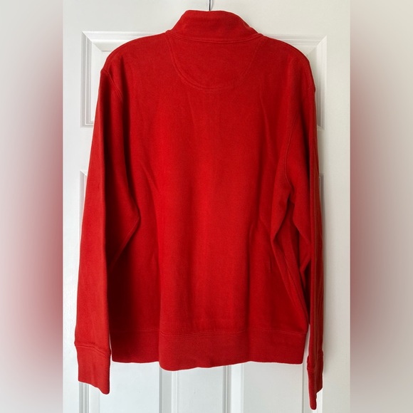 Men’s Land’s End 1/4 Zip Pullover in Red Carmine. Size Large (42-44) - Picture 8 of 11